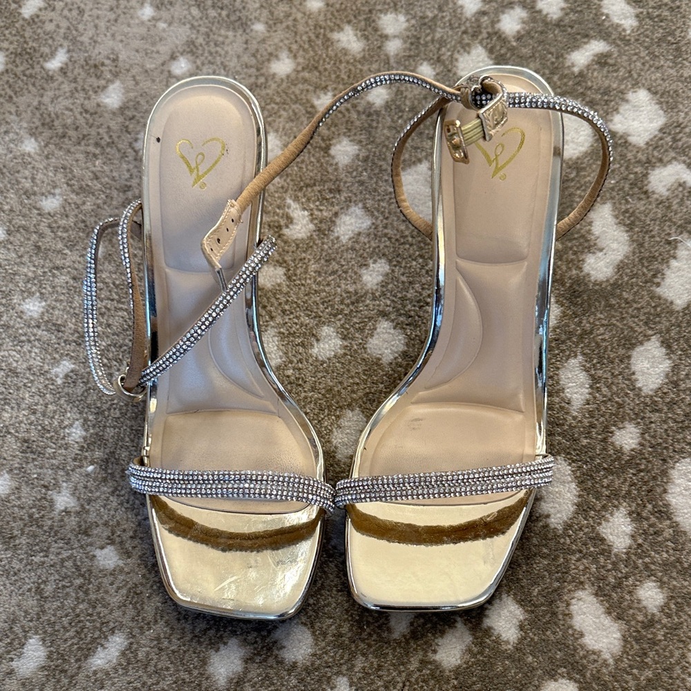 Elegant Silver and Gold Women's Sandals